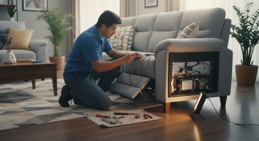 recliner sofa repair in Delhi NCR - mechanism and foam replacement