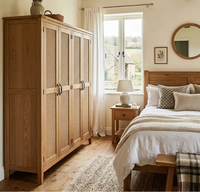 Rattan Shutters Wardrobe design 2