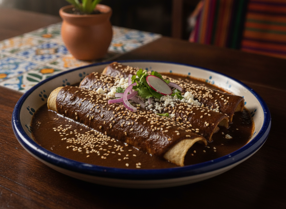 Mole Enchiladas Las Americas Restaurant
