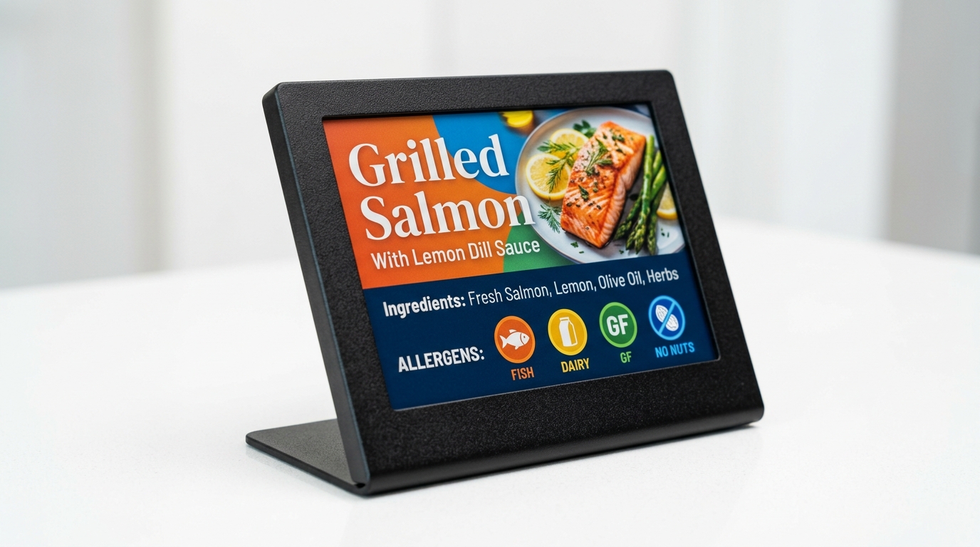 Electronic Buffet Labels & Digital Tent Cards for Hotels | E-Paper ...