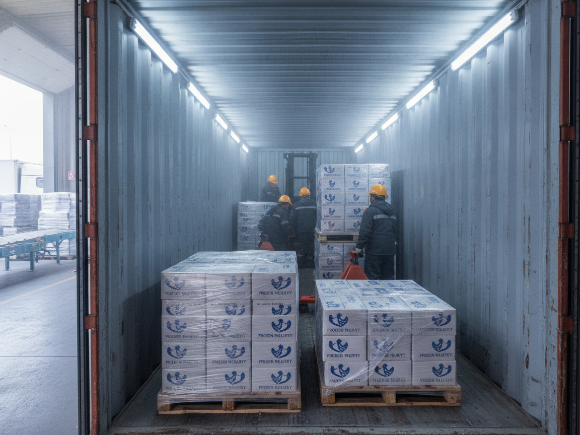 Stuffed shipping container