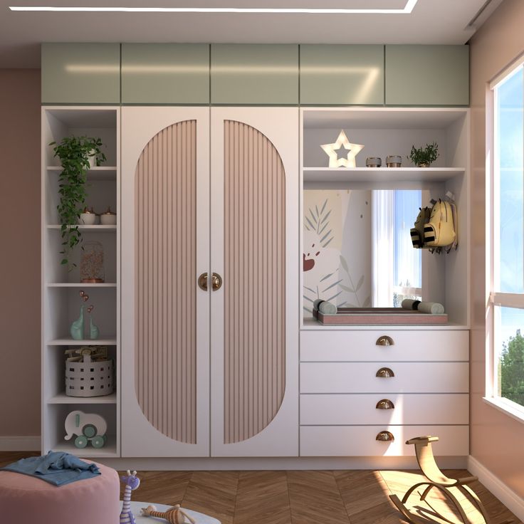 PU Shutters Wardrobe design 5