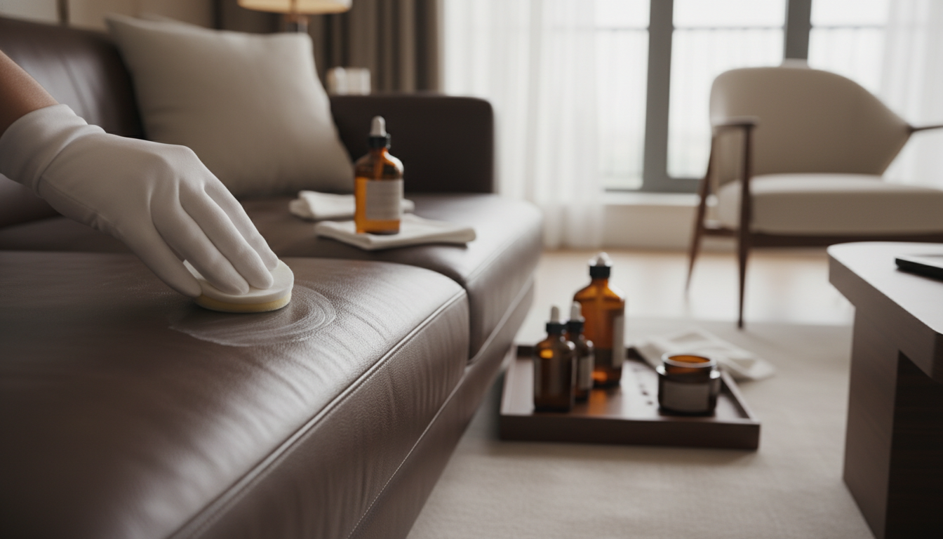 leather sofa care and crack prevention tips for Delhi weather