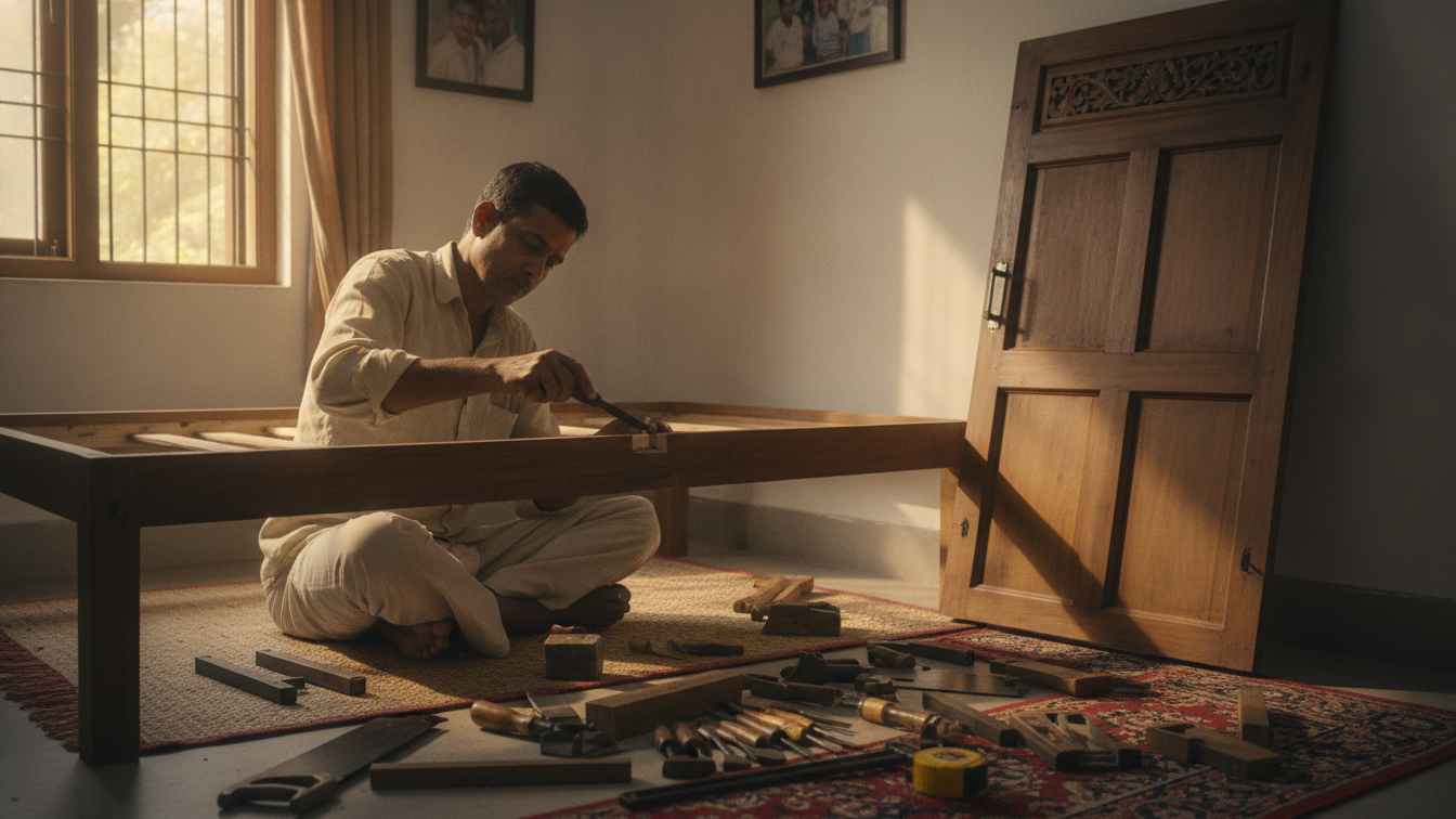 Furniture Repair technician at a customer's home in Central Delhi