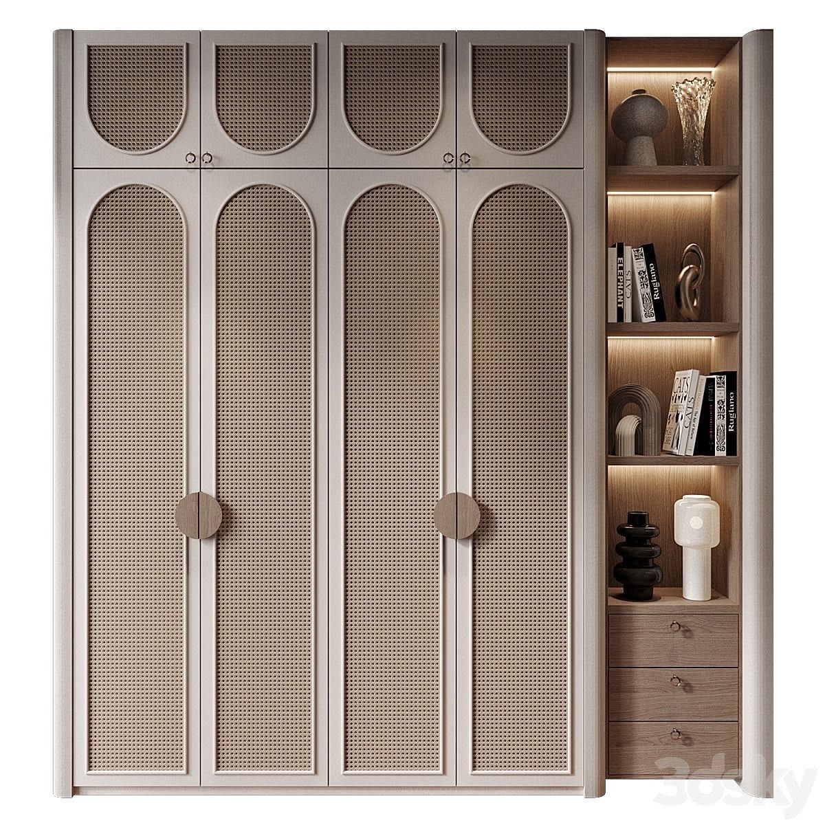 Rattan Shutters Wardrobe