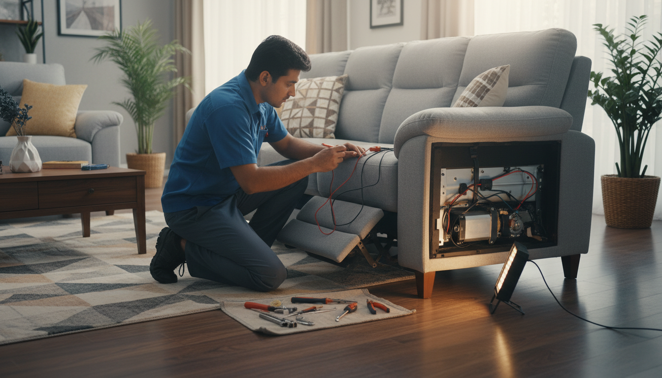 recliner sofa repair in Delhi NCR - mechanism and foam replacement