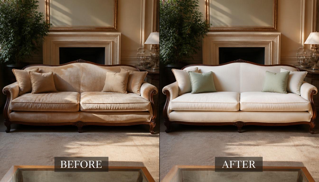 Sofa Repair technician at a customer's home in North Delhi
