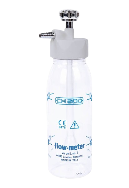Vas umidificator CH 200 transparent pentru oxigenoterapie