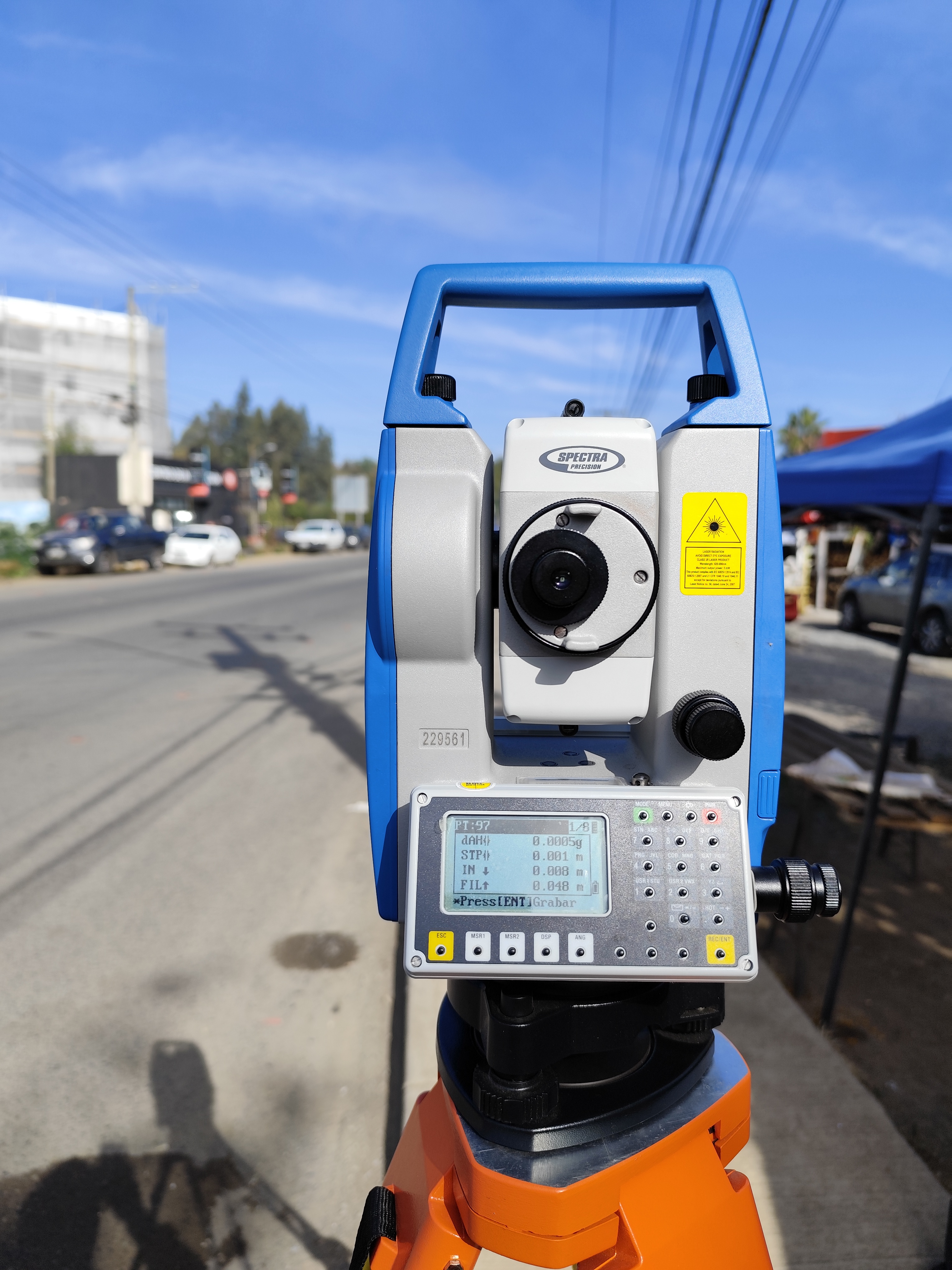 Replanteo topográfico acceso vial Talca Maule inmobiliaria