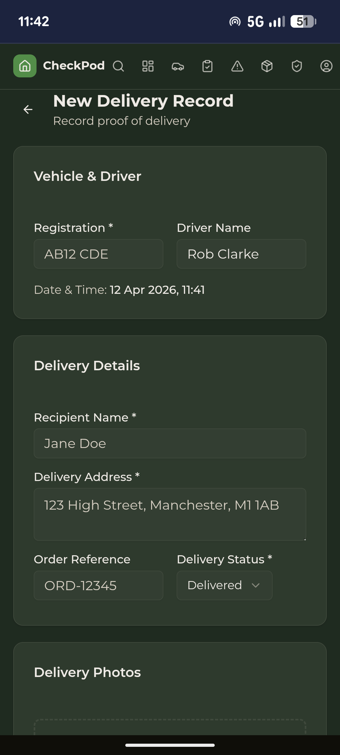 Proof of Delivery