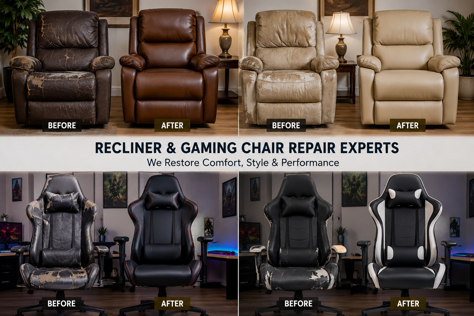 Professional modern recliner repair service in Greater Noida Sector 51