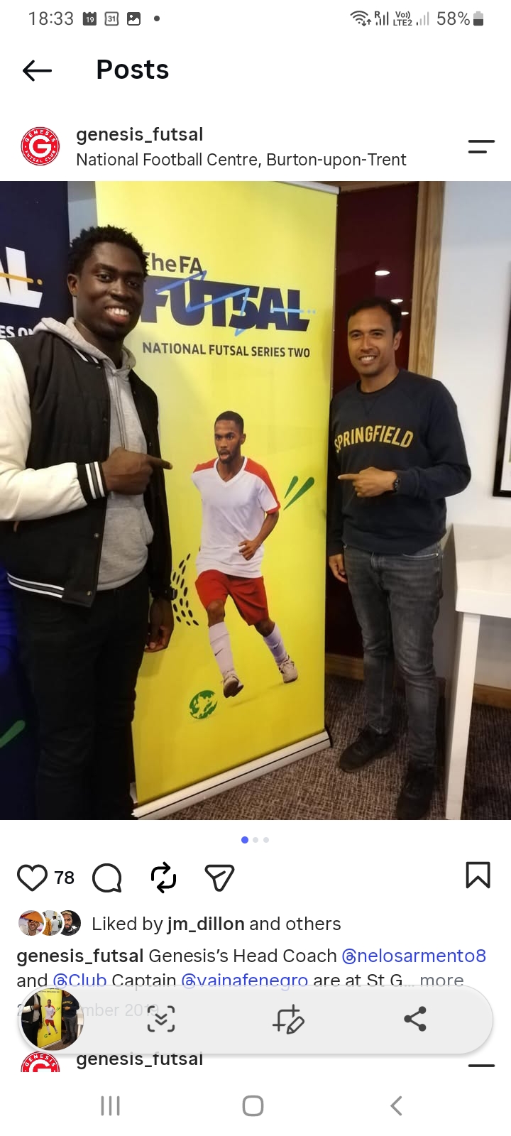 Head Coach and Club Captain at the FA National Futsal Series, St George's Park
