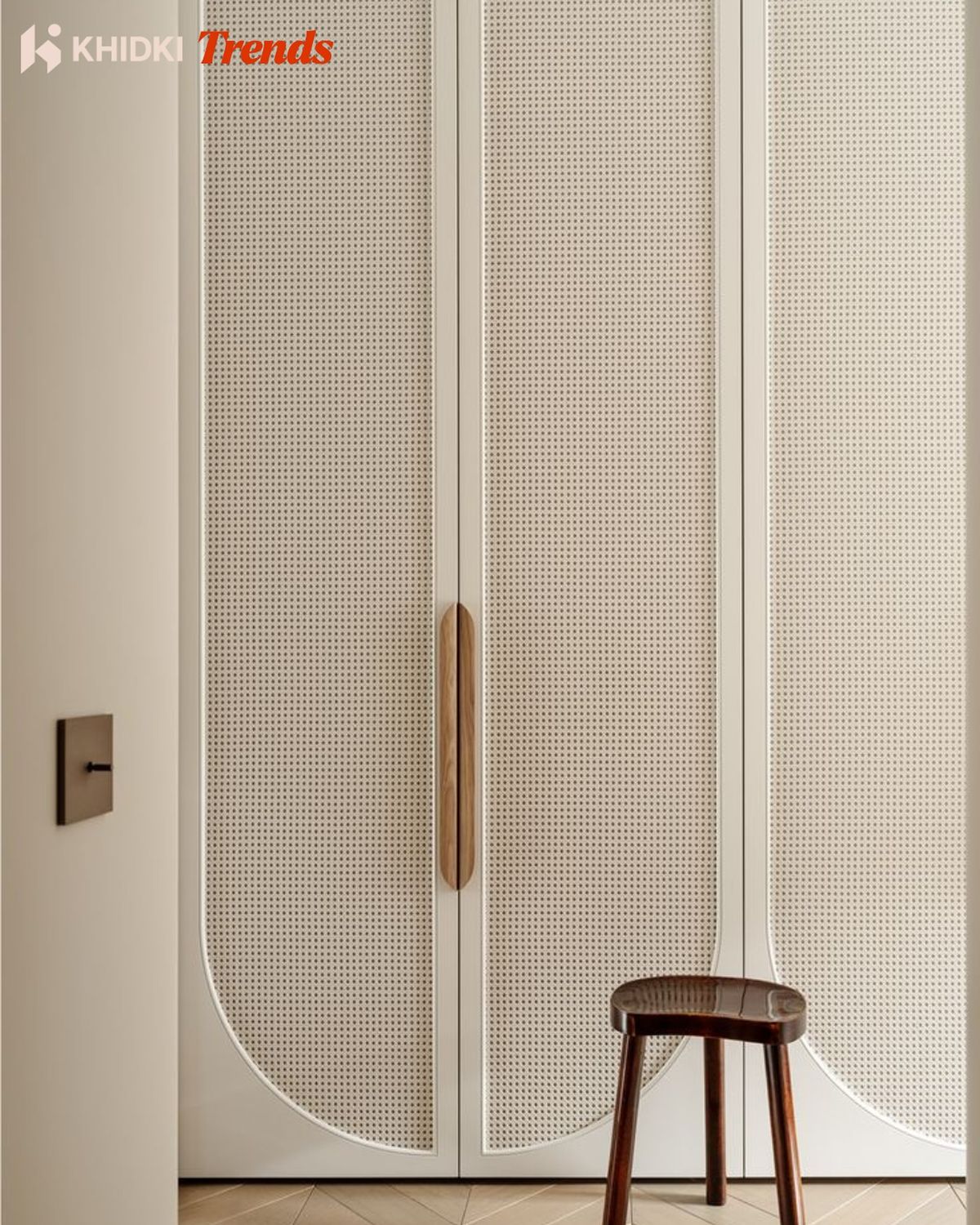 Rattan Shutters Wardrobe design 1
