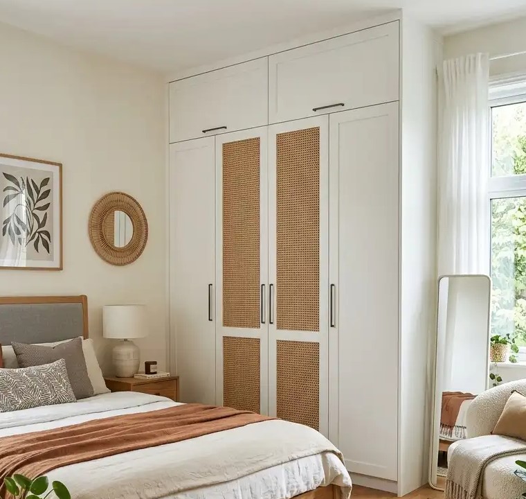 Rattan Shutters Wardrobe design 4