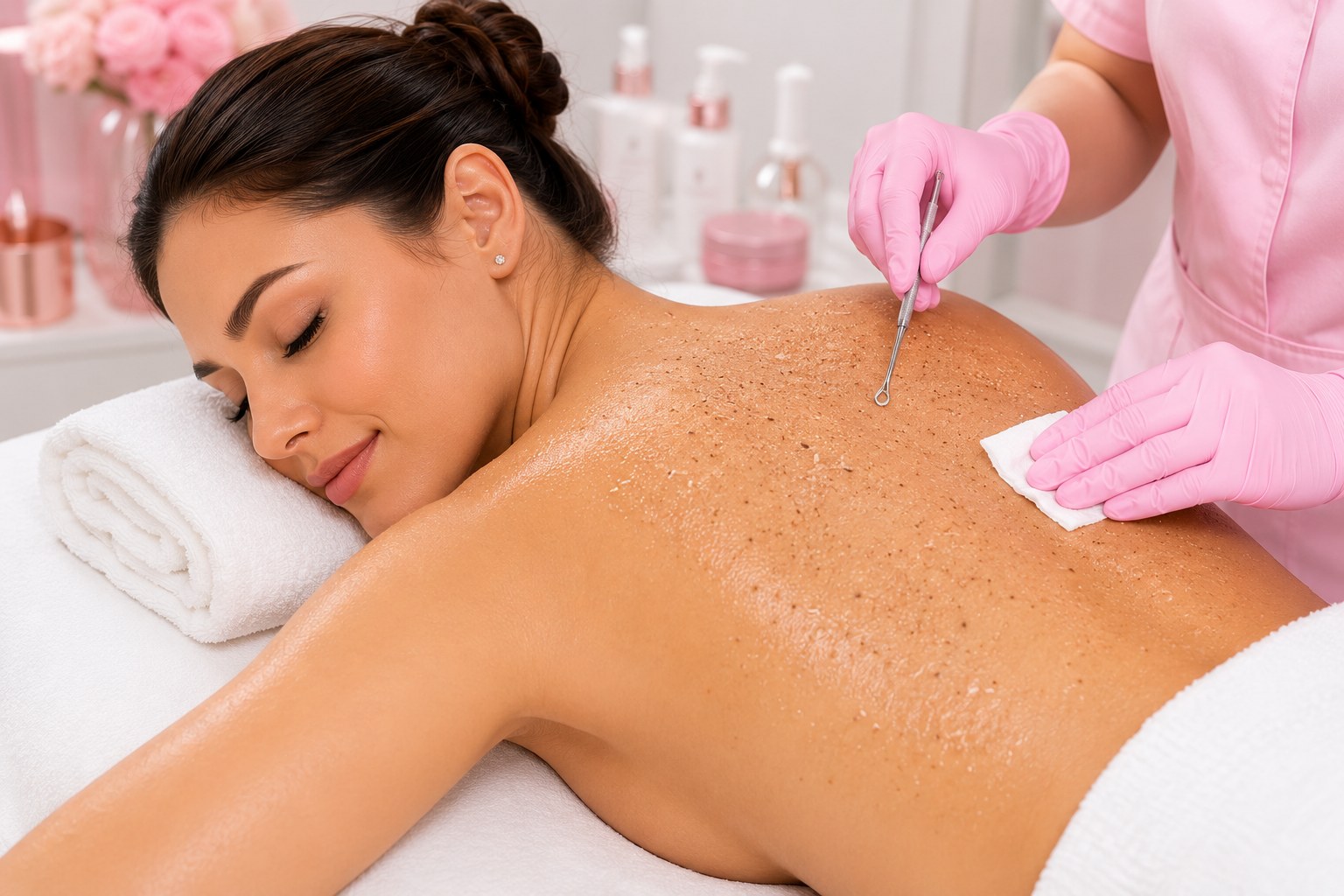 Intensive Back Exfoliation & Extraction treatment at Anahiz Aesthetics MedSpa, Clermont FL