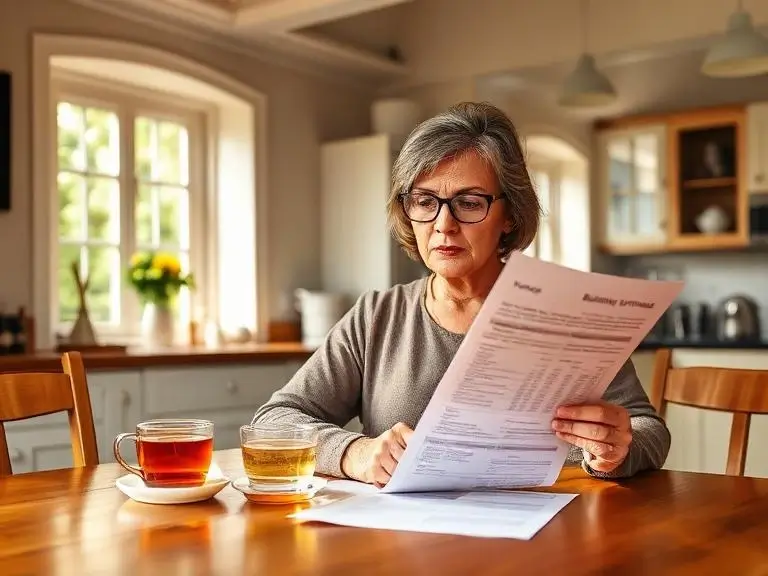 Ascot homeowner sitting at a kitchen table reviewing a written building estimate from a local contractor