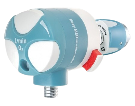 Debitmetru oxigen EasyMED PLUS cu debite fixe și buton Soft Grip