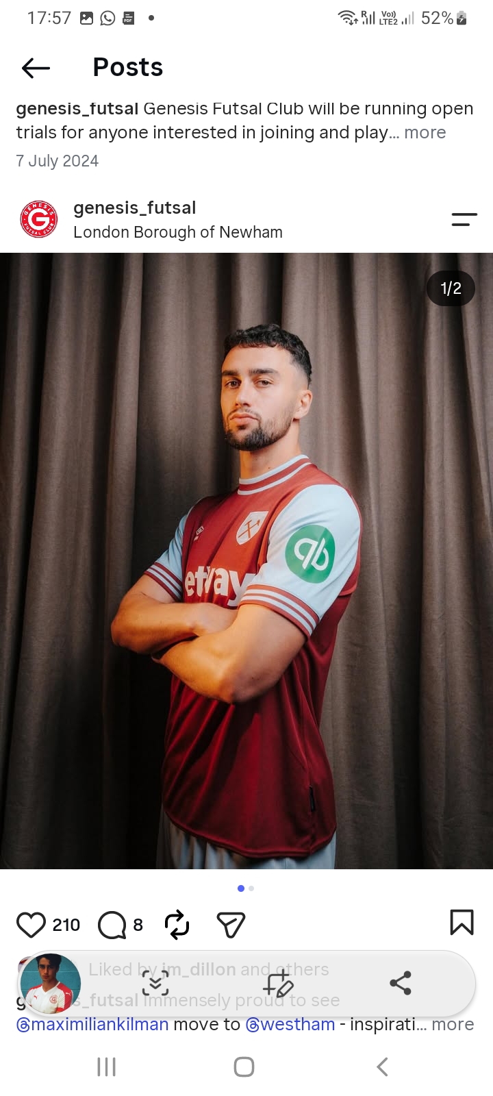 Open trials for anyone who wants to join — and proud to see Max Kilman go on to West Ham