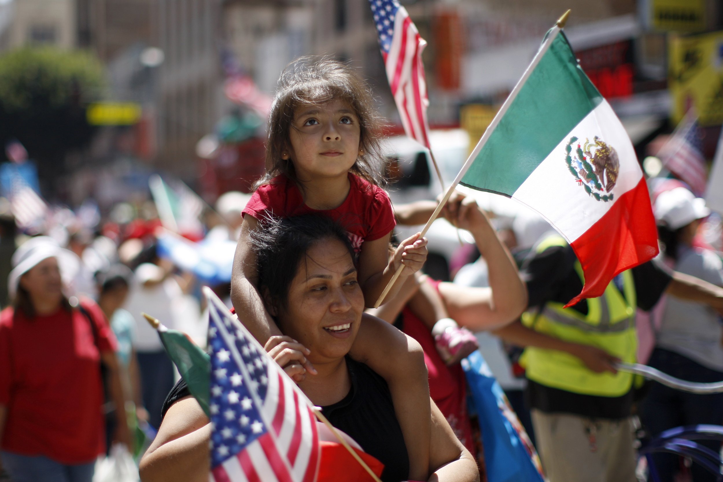 Woman and child at community gathering