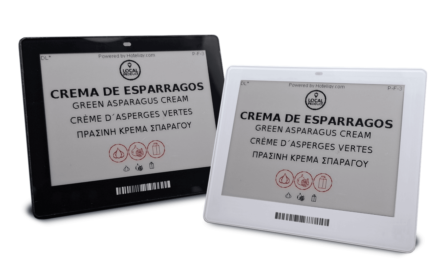 Electronic Buffet Labels & Digital Tent Cards | Hoteligy