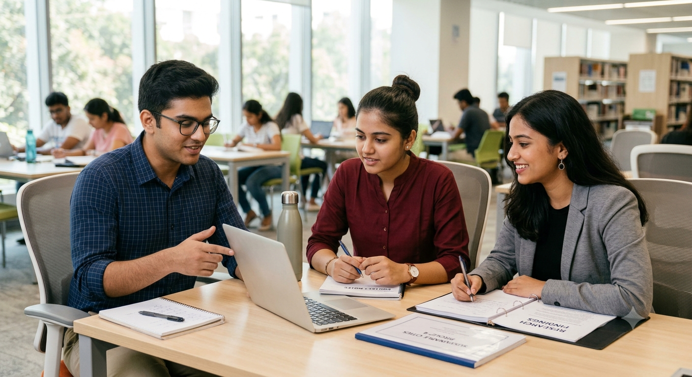 Students learning with Gyanvaha