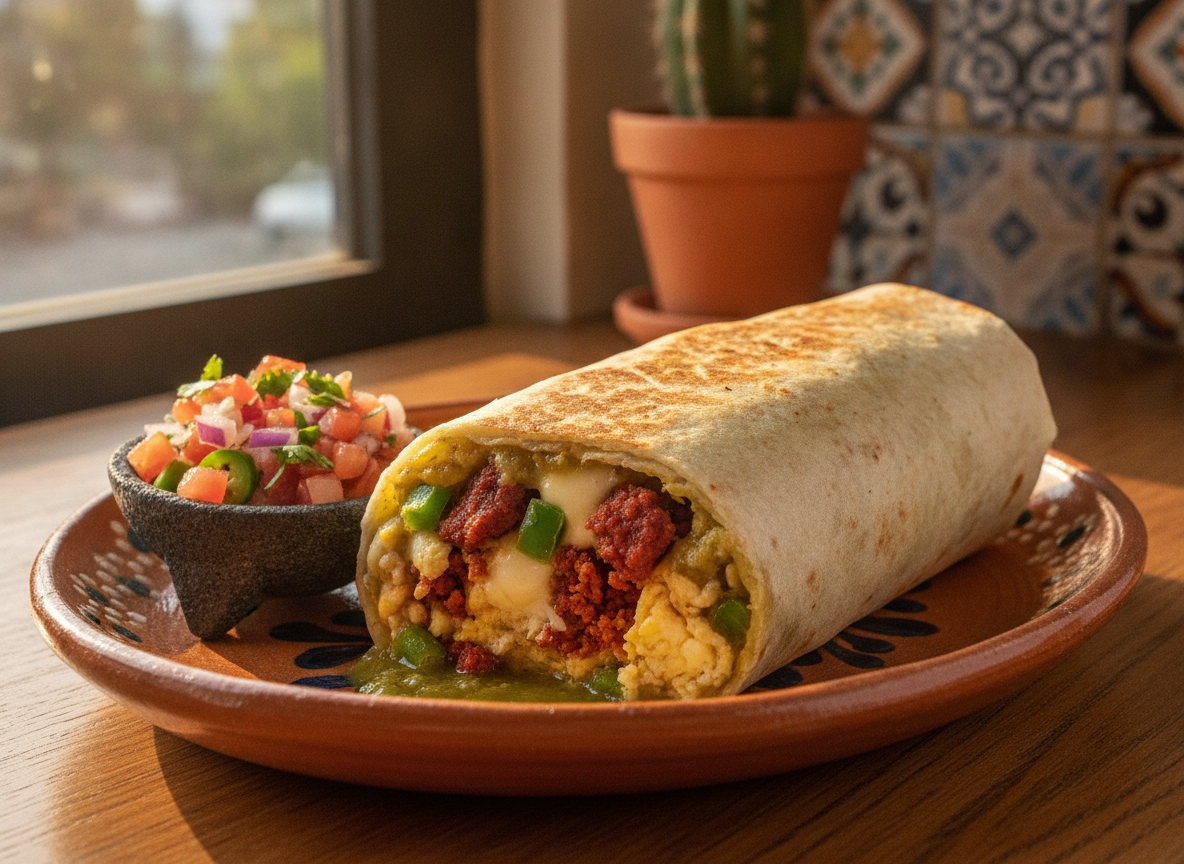 Breakfast Burrito Las Americas Restaurant