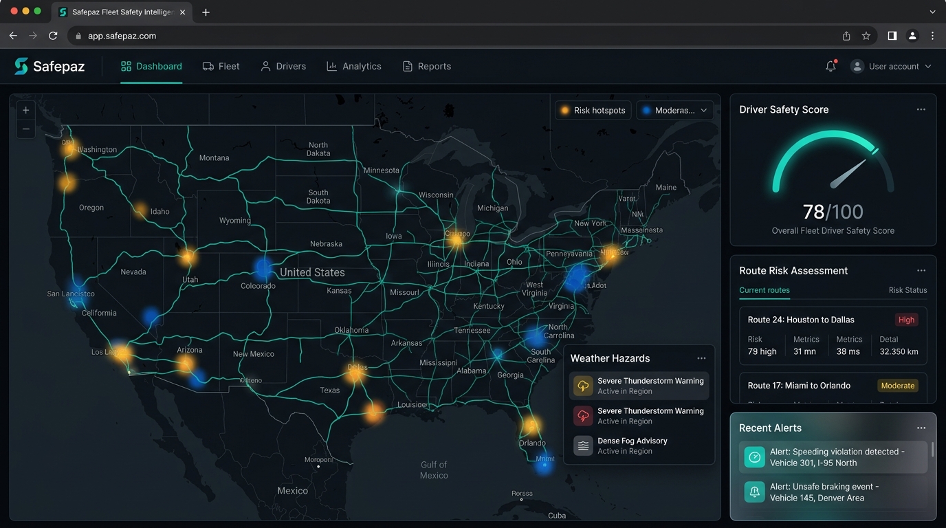 SaFPaZ™ | AI-Powered Fleet Safety — Predict Accidents Before They Happen