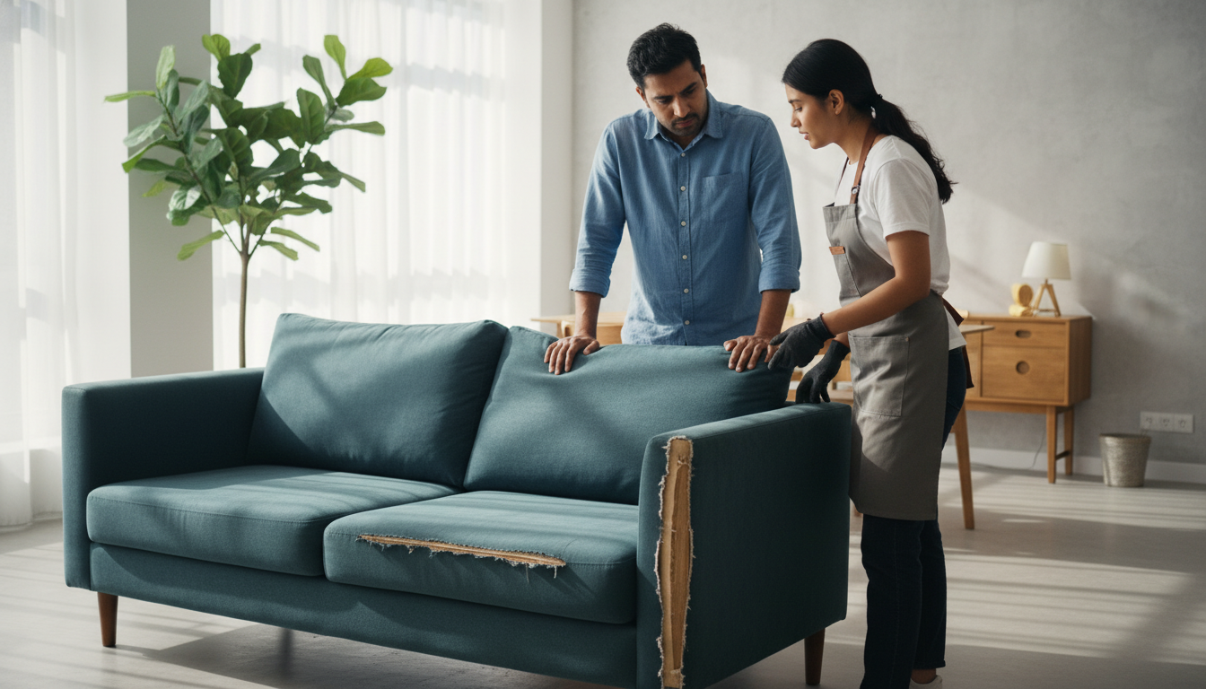 sofa repair vs upholstery comparison Delhi NCR 2026