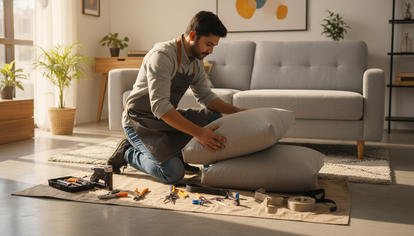 sofa repair cost breakdown and pricing in Delhi NCR